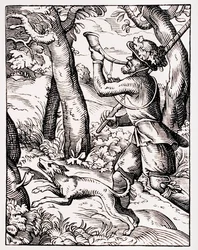 Deutscher Sportsmann, nach einem Stich von Jost Amman (1539-91) aus 